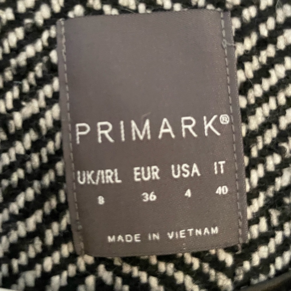 Primark black and white coat - Picture 4 of 5